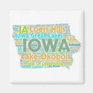 Imán Nube de la palabra de Iowa