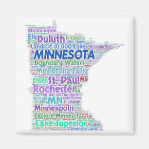 Imán Nube de la palabra de Minnesota