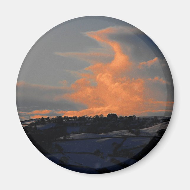 Imán Nube de nieve sobre Newtown, Powys (Frente)