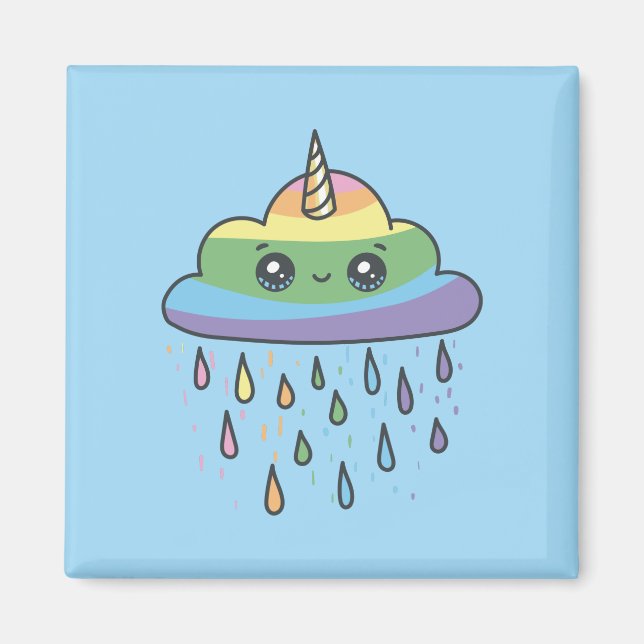 Imán Nube de unicornio (Frente)