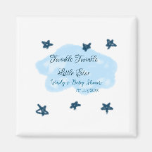 Nubes azules parpadean Twinkle Little Star baby sh