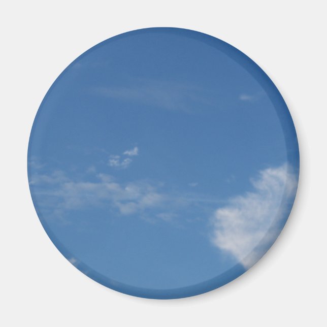Imán nubes blancas de cielo azul oscuro (Frente)