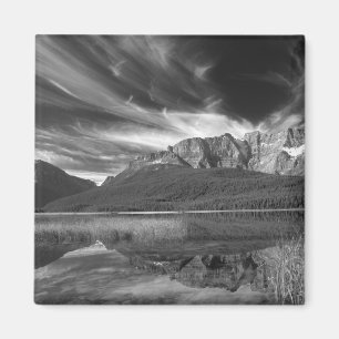 Imán Nubes cirrus sobre el lago Waterfowl, Banff