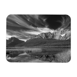 Imán Nubes cirrus sobre el lago Waterfowl, Banff