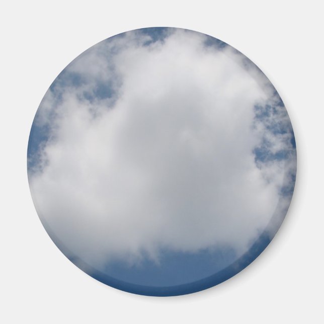 Imán Nubes de cúmulo sofocadas en cielo azul (Frente)