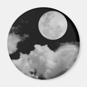 IMÁN NUBES DE LUNA COMPLETA NEGRO Y BLANCO
