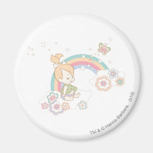 Imán Nubes del arco iris y de la flor de PEBBLES™