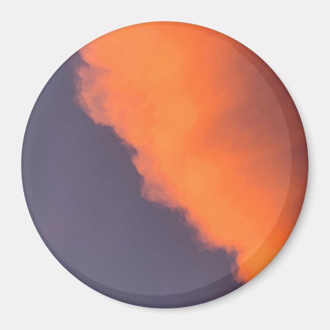 Imán Nubes mágicas de ensueño con colores mágicos (Frente)