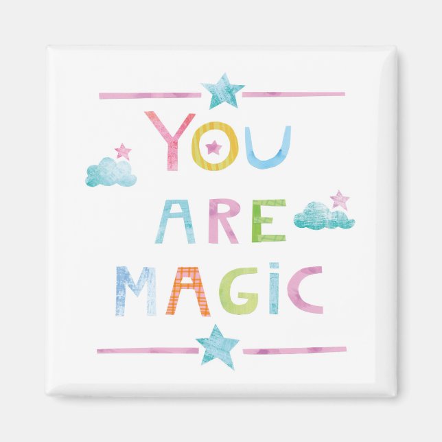 Imán Nubes mágicas que eres mágica (Frente)