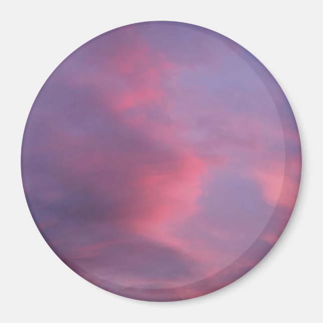 Imán Nubes Rosadas Azules (Frente)
