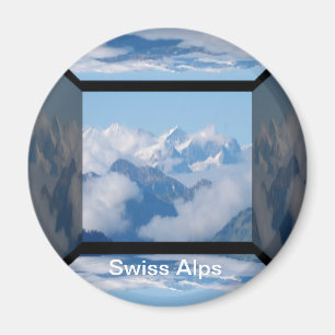Imán Nubes sobre los Alpes suizos