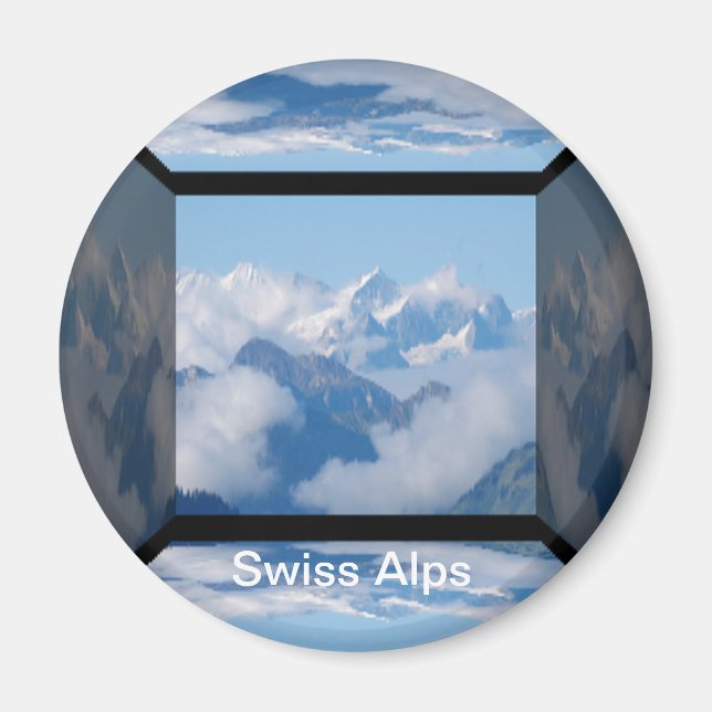Imán Nubes sobre los Alpes suizos (Frente)