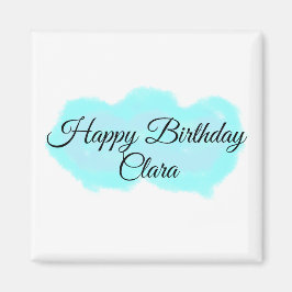 Imán Nubes verdes azules, niños modernos de feliz cumpl