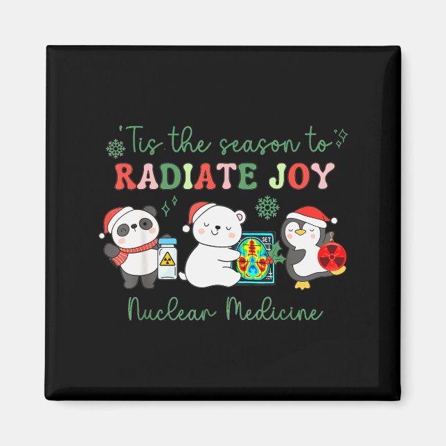 Imán Nuclear Medicine Tech Christmas Holiday Radiology  (Frente)