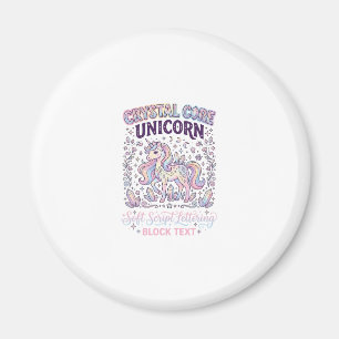 Imán Núcleo de Cristal de Unicornio Diseño de Vector Ad