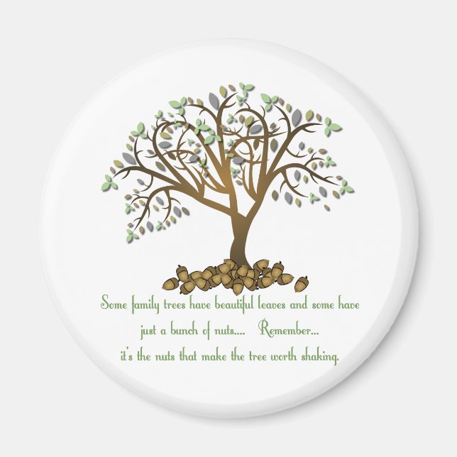 Imán Nueces de árbol de familia (Frente)