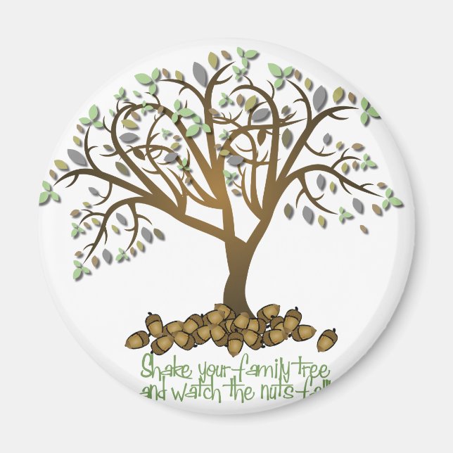 Imán Nueces de árbol de familia (Frente)