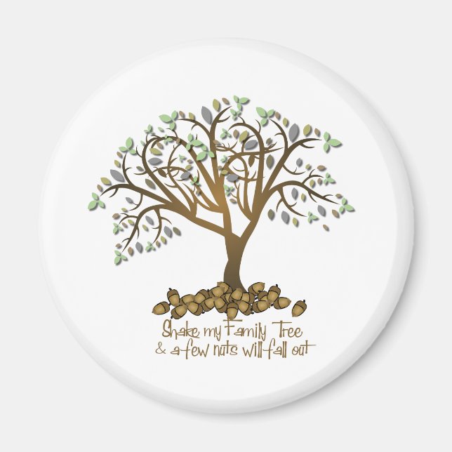 Imán Nueces de árbol de familia (Frente)