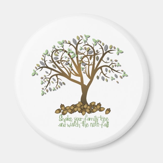 Imán Nueces de árbol de familia (Frente)