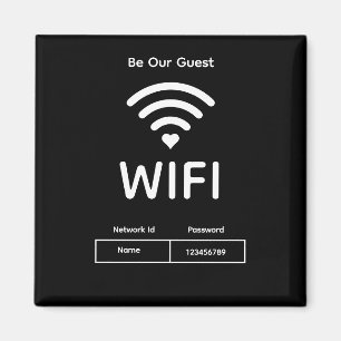 Imán Nuestra contraseña de Wi-Fi para invitados