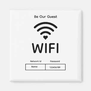 Imán Nuestra Contraseña de Wifi para Invitados 