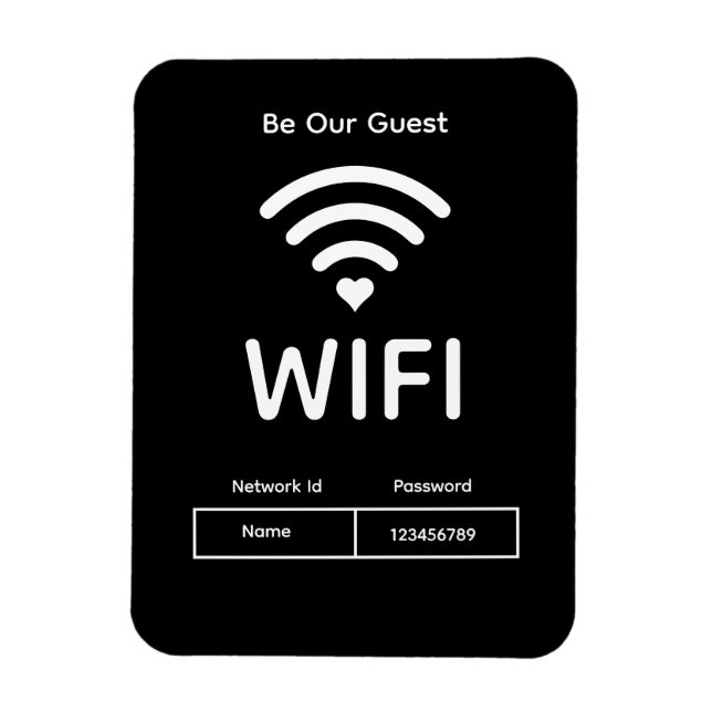Imán Nuestra contraseña Wi-Fi de invitado Flexible Phot (Vertical)