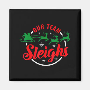 Imán Nuestra Equipo Arrastra la Navidad Familia Pijama