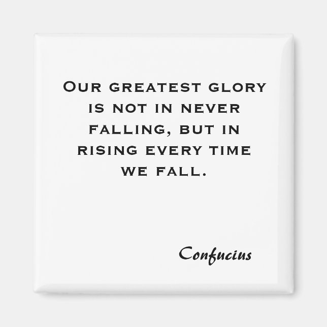 Imán Nuestra mayor gloria no es nunca caer, pero... (Frente)