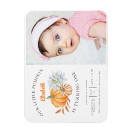 Imán Nuestra pequeña calabaza Primera Fall Floral de cu