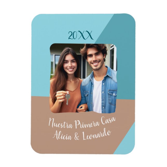 Imán Nuestra Primera Casa Nuevo Hogar (Vertical)