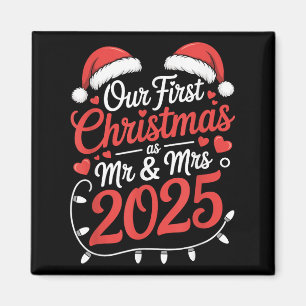 Imán Nuestra Primera Navidad Como Sra. 2025 Parejas Cas