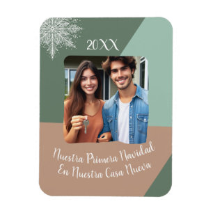 Imán Nuestra primera Navidad en nuestra casa Nueva