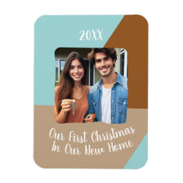 Imán Nuestra primera Navidad en nuestra nueva foto de P