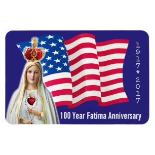 Imán Nuestra Señora de Fátima USA BANDERA 100 AÑOS DE A