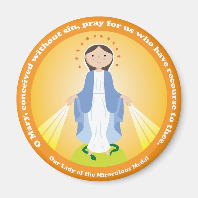 Imán Nuestra Señora de la milagrosa Medalla (Frente)