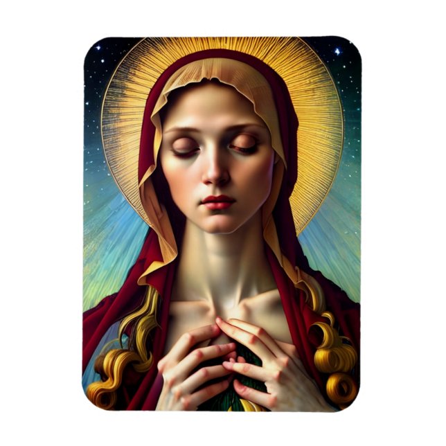 Imán Nuestra Señora de la Paz Virgen María Renacimiento (Vertical)
