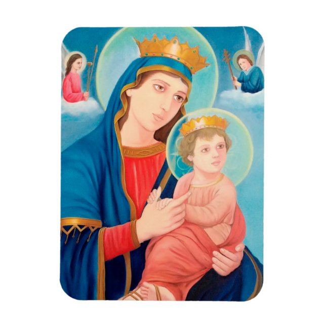 Imán Nuestra Señora de la Perpetua Ayuda Católica (Vertical)
