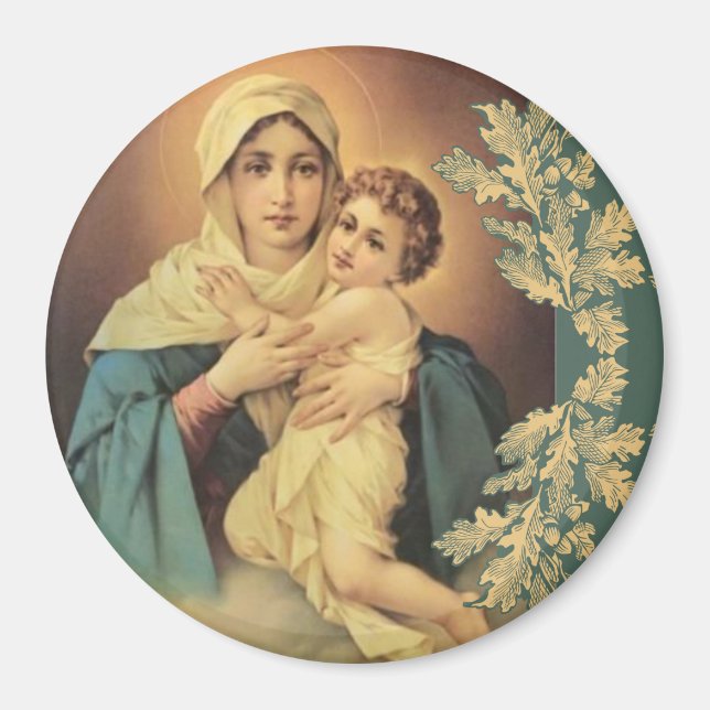 Imán Nuestra Señora de la Virgen Escolar María Jesús MA (Frente)