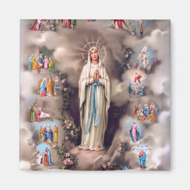 Imán Nuestra Señora de Lourdes (Frente)
