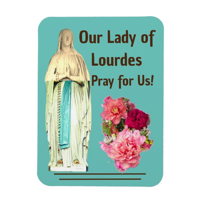 Imán Nuestra Señora de Lourdes (Vertical)