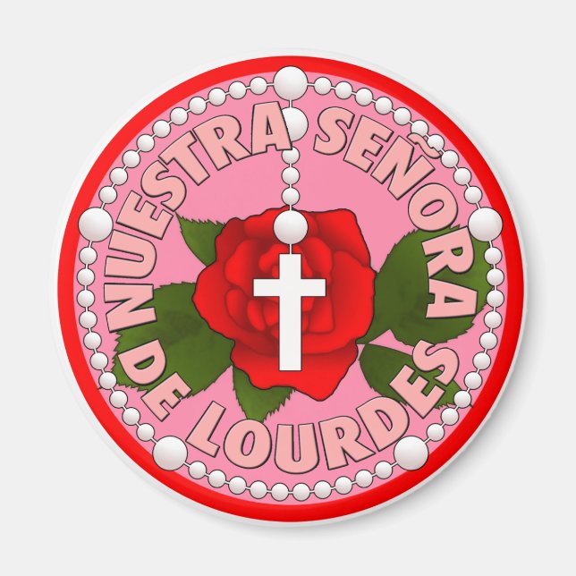 Imán Nuestra Señora de Lourdes (Frente)