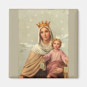 Imán Nuestra Señora del Escapular con el Niño Jesús