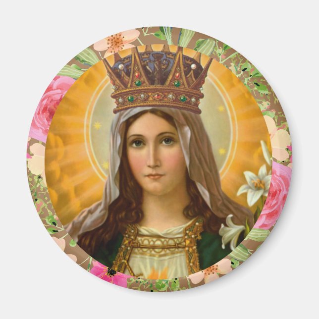 Imán Nuestra Señora Virgen María Religiosa Católica (Frente)