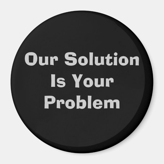 Imán Nuestra Solución Es Su Problema (Frente)