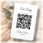 Imán Nuestro código QR de Canción | Keepsake personaliz<br><div class="desc">Presentamos "Our Song Keepsake Magnet", una forma única y personal de apreciar esa melodía especial para siempre. Con un elegante fondo blanco y un elegante guión negro, el imán puede ser personalizado añadiendo tu propio enlace QR a tu canción de amor favorita. Simplemente escanee el código y reviva los recuerdos...</div>