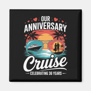 Imán Nuestro Crucero de Aniversario Celebrando 36 Años
