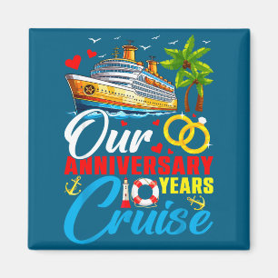Imán Nuestro crucero de aniversario de 10 años pareja m