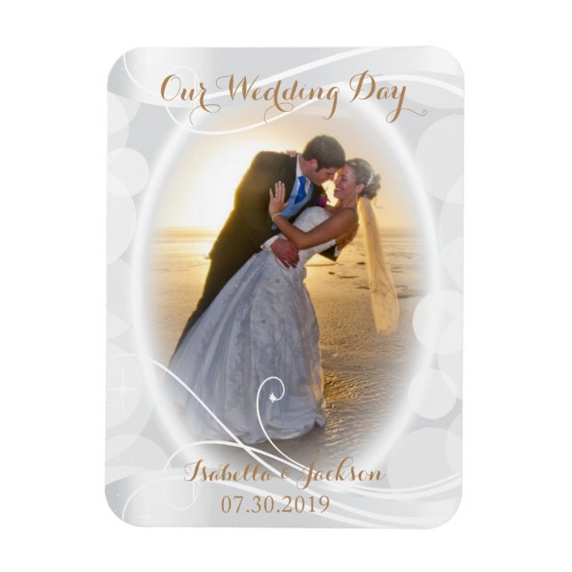 Imán Nuestro día de bodas Keepsake (Vertical)