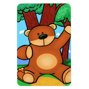 Imán Nuestro en la pradera - Oso en pastizal