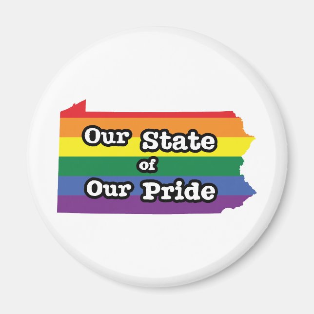 Imán Nuestro estado de orgullo | Pennsylvania (Frente)